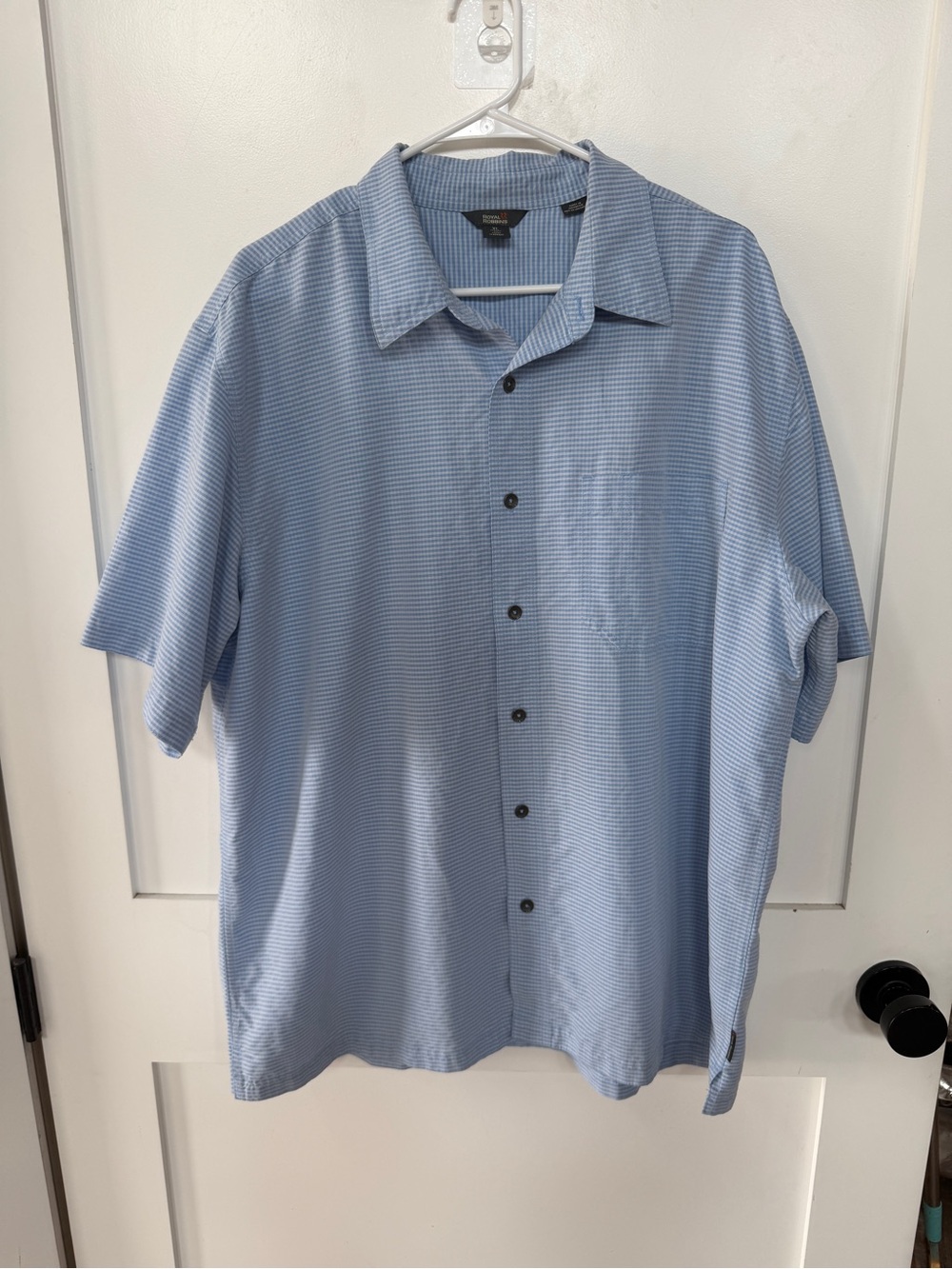 Royal Robbin’s XL Light Blue Short Sleeve Button-Down Camp Shirt- Lightweight